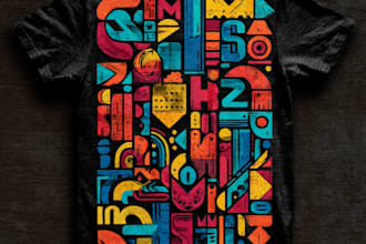 design custom typography t shirts, print ready
