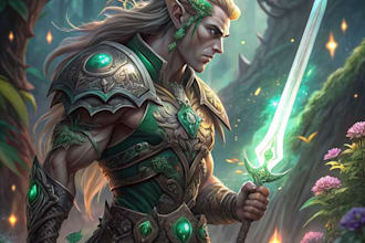 create a fantasy game character art