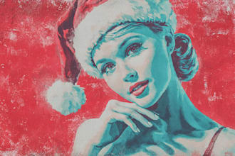 make a christmas card or a christmas themed pop art portrait