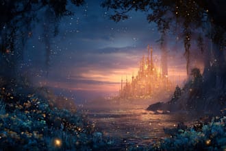 digitally paint fantasy landscape