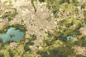 create custom map vector map illustration