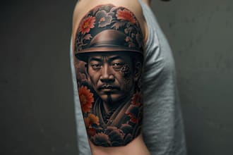 make an japanese traditional tatto art style
