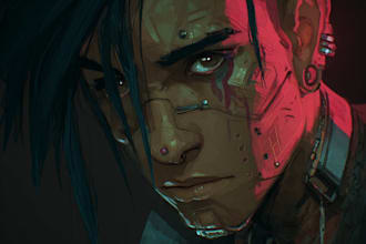 create a cyberpunk portrait