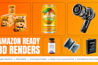 design 3d amazon listing images and 3d product rendering for amazon