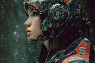 design stunning sci fi portrait art