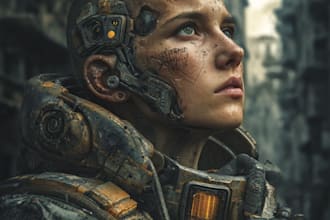 do sci fi portrait art