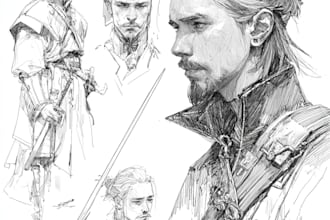 sketch fantasy character concept art