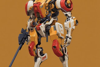 draw mecha robot armor character concept for you
