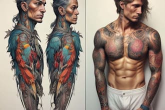 design professional tattoo and custom tattoo