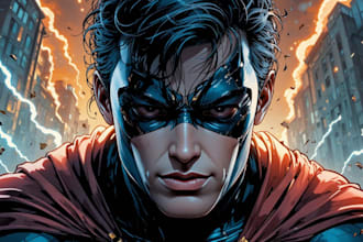 do superhero character graphic novel cover