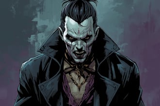 create  monster, alien and horror character art