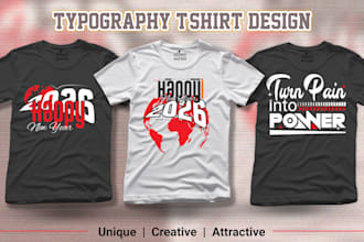 create typography t shirt design and custom t shirt design