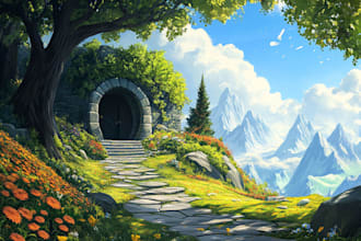 design amazing fantasy landscape