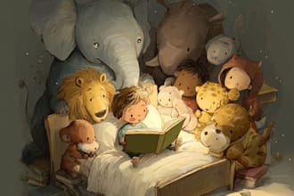 children story book illustration children story