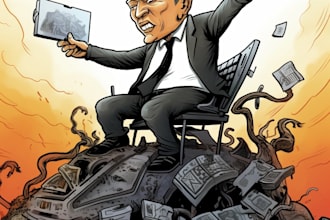 do a political cartoon art