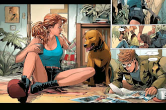 do comic book illustration, comic graphic novel