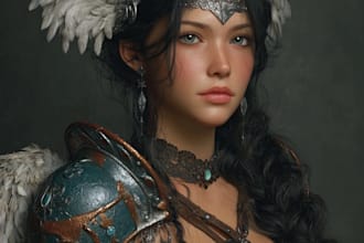 draw a fantasy character ilustration for you