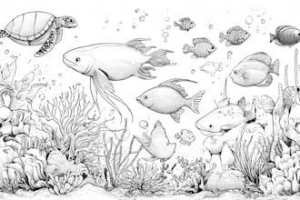 draw amazing coloring book pages illustration for children