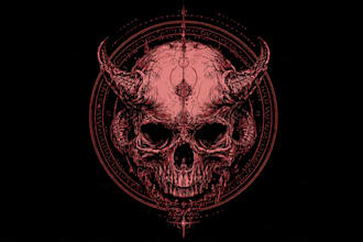 create dark art skull for your brand or band