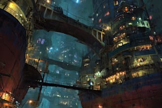 draw sci fi illustration and sci fi sci fi illustration