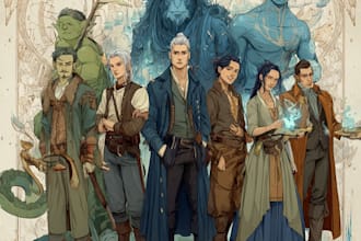 draw a dnd character, fantasy character, dnd party