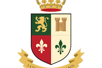 create luxury regal heraldic family crest coat of arms church seal logo