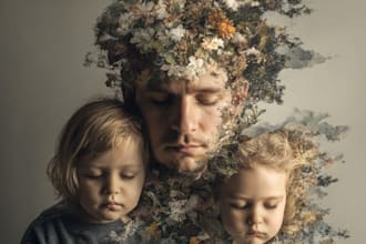 family portrait illustration and friendship portrait