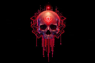 design typeface or typography cyberpunk, futuristic logo