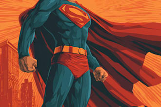 illustrate comic book covers, pages, pinups, superheroes