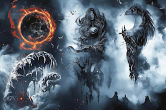 draw dark tattoo, design a hand drawn custom tattoo