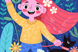draw child book illustration and book illustration