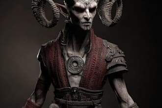 illustrate sketches of fantasy, scifi and horror characters