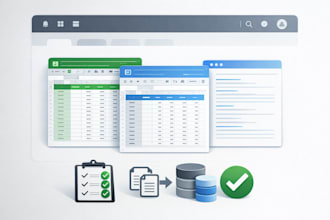 accurate data entry and excel cleanup done fast