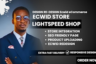 setup redesign,design ecwid store by lightspeed store, bigcartel store
