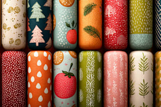design christmas seamless pattern and wrapping paper