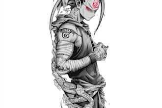 make anime tattoo design
