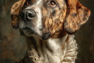 do a custom pet portrait, dog portrait, cat portrait
