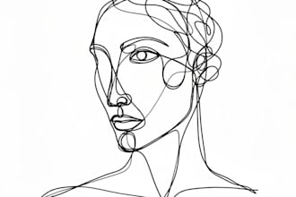 do trendy one line art, minimalist line art, abstract digital art illustration