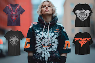 design a incredible streetwear clothing design or tshirt