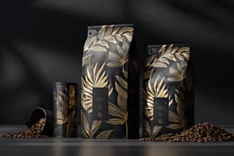 do coffee packaging, coffee bag, tea packaging, label design