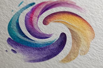 create elegant and beautiful watercolor feminine logo design