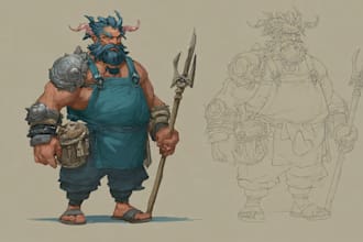 make a character for game art