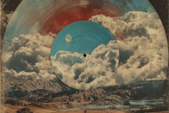 design a vintage retro album cover or music cover artwork