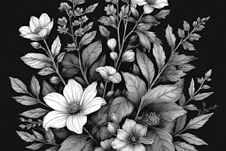 draw a unique and timeless botanical illustration