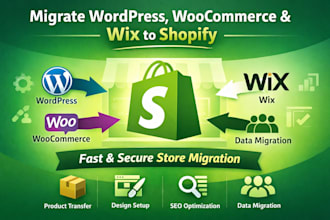 migrate wordpress to shopify store woocomerce  wix to shopify store migration