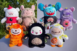 craft soft cuddly custom plush dolls pattern personalized plush toy from concept