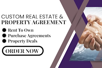 create a legally sound rent to own or property purchase agreement