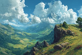 do fantasy landscape concept art