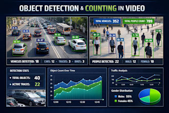 develop detection and tracking based computer vision for multi object counting