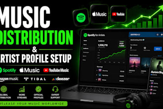 distribute your music on spotify apple music youtube, and all streaming platform